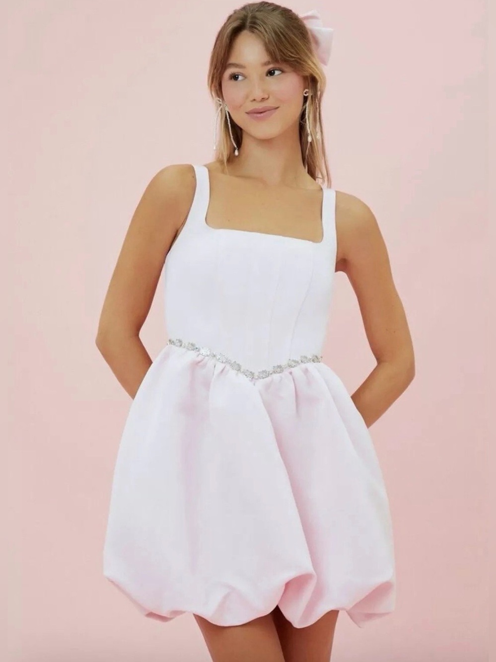 NWT HELLO KITTY × Forever 21 Pink Corset Bubble Dress. 50th Anniversary. Size L